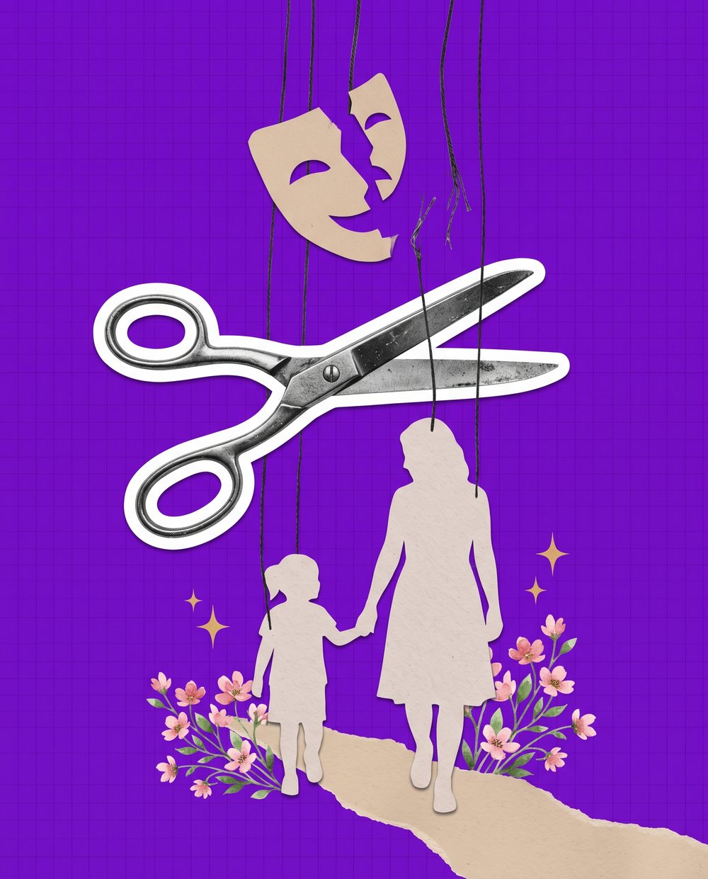 Colagem editorial: crítica à alienação parental