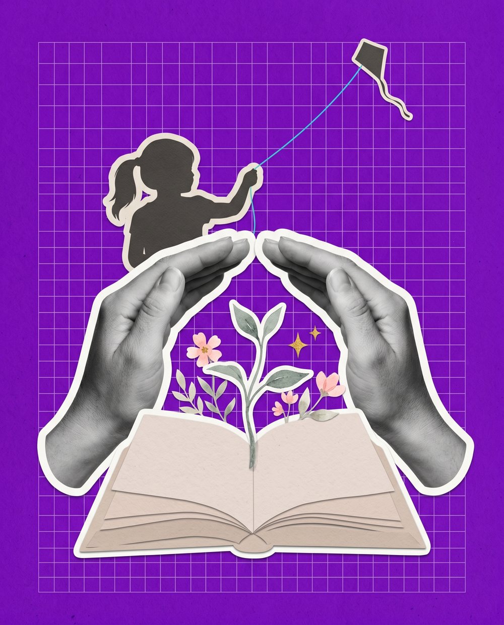 Colagem editorial: direitos humanos das meninas